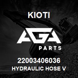 22003406036 Kioti HYDRAULIC HOSE V | AGA Parts