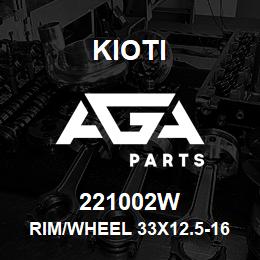 221002W Kioti RIM/WHEEL 33X12.5-16.5 TURF RE USE 223014W V | AGA Parts