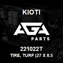 221022T Kioti TIRE, TURF (27 X 8.50-15) V | AGA Parts