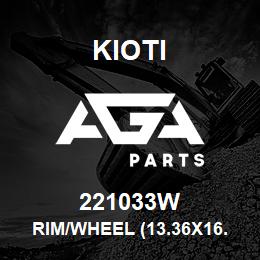 221033W Kioti RIM/WHEEL (13.36X16.1) | AGA Parts