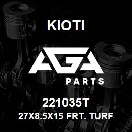 221035T Kioti 27X8.5X15 FRT. TURF TIRE V | AGA Parts