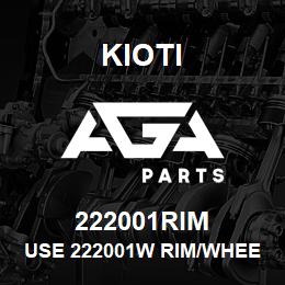 222001RIM Kioti USE 222001W RIM/WHEEL (6X12) | AGA Parts