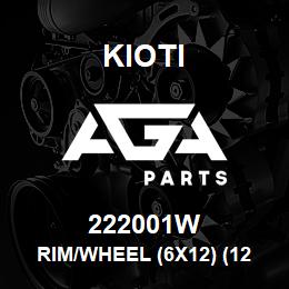 222001W Kioti RIM/WHEEL (6X12) (120506060555) | AGA Parts