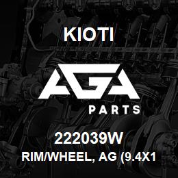 222039W Kioti RIM/WHEEL, AG (9.4X16) | AGA Parts