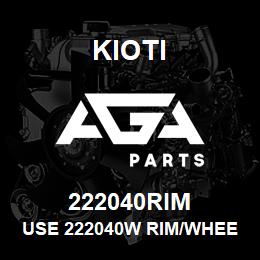 222040RIM Kioti USE 222040W RIM/WHEEL, REAR AG | AGA Parts