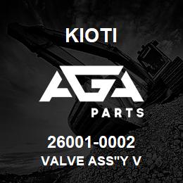 26001-0002 Kioti VALVE ASS'Y V | AGA Parts