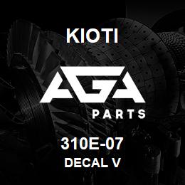 310E-07 Kioti DECAL V | AGA Parts