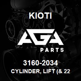 3160-2034 Kioti CYLINDER, LIFT (& 22106506028) | AGA Parts