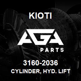 3160-2036 Kioti CYLINDER, HYD. LIFT | AGA Parts