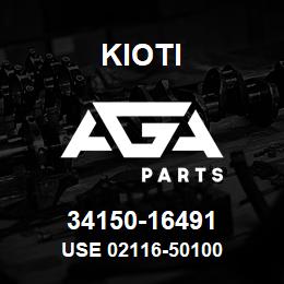 34150-16491 Kioti USE 02116-50100 | AGA Parts