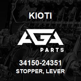 34150-24351 Kioti STOPPER, LEVER | AGA Parts