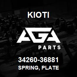 34260-36881 Kioti SPRING, PLATE | AGA Parts