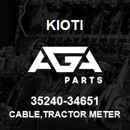 35240-34651 Kioti CABLE,TRACTOR METER | AGA Parts