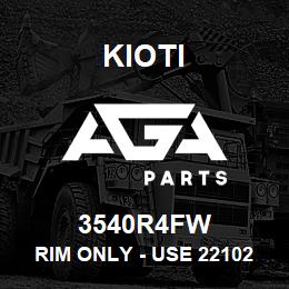 3540R4FW Kioti RIM ONLY - USE 221022W V | AGA Parts