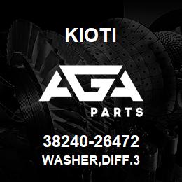 38240-26472 Kioti WASHER,DIFF.3 | AGA Parts