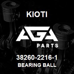 38260-2216-1 Kioti BEARING BALL | AGA Parts