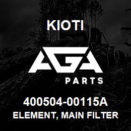 400504-00115A Kioti ELEMENT, MAIN FILTER SP V | AGA Parts