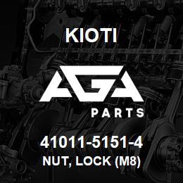 41011-51514 Kioti NUT REMOVE CHECK V | AGA Parts