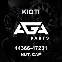 44366-47231 Kioti NUT, CAP | AGA Parts