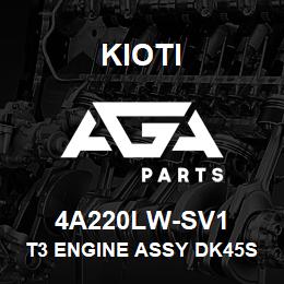 4A220LW-SV1 Kioti T3 ENGINE ASSY DK45SEH V | AGA Parts