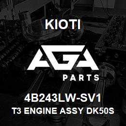 4B243LW-SV1 Kioti T3 ENGINE ASSY DK50SEHC V | AGA Parts