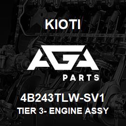 4B243TLW-SV1 Kioti TIER 3- ENGINE ASSY RX6010PC | AGA Parts