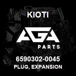 6590302-0045 Kioti PLUG, EXPANSION | AGA Parts