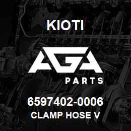 6597402-0006 Kioti CLAMP HOSE V | AGA Parts