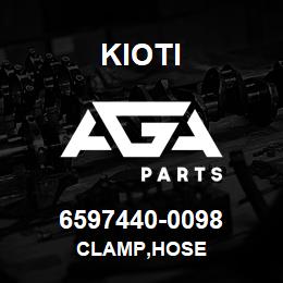 6597440-0098 Kioti CLAMP,HOSE | AGA Parts