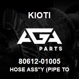 80612-01005 Kioti HOSE ASS'Y (PIPE TO BUCKET CYL.) V | AGA Parts