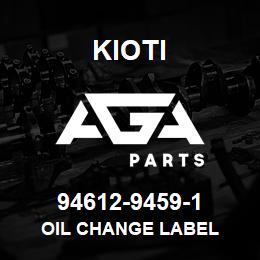 94612-94591 Kioti LABEL,OIL CHANGE | AGA Parts