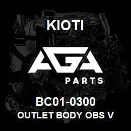 BC01-0300 Kioti OUTLET BODY OBS V | AGA Parts