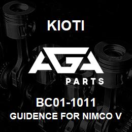 BC01-1011 Kioti GUIDENCE FOR NIMCO VALVE OBS V | AGA Parts