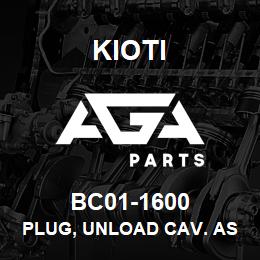 BC01-1600 Kioti PLUG, UNLOAD CAV. ASSY | AGA Parts