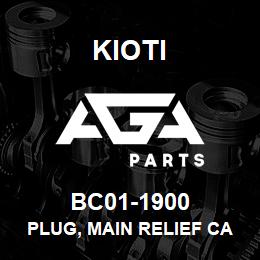 BC01-1900 Kioti PLUG, MAIN RELIEF CAV. ASSY | AGA Parts