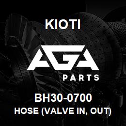 BH30-0700 Kioti HOSE (VALVE IN, OUT) | AGA Parts