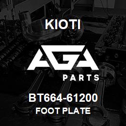 BT664-61200 Kioti FOOT PLATE | AGA Parts