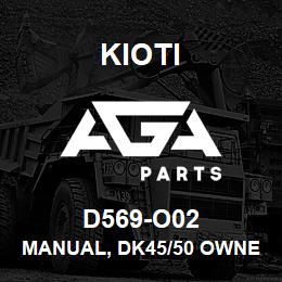 D569-O02 Kioti MANUAL, DK45/50 OWNERS NR | AGA Parts