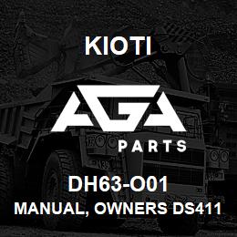 DH63-O01 Kioti MANUAL, OWNERS DS4110 DS4510 DNR V | AGA Parts