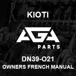 DN39-O21 Kioti OWNERS FRENCH MANUAL NX DNR V | AGA Parts