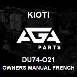 DU74-O21 Kioti OWNERS MANUAL FRENCH CK2510 DNR V | AGA Parts