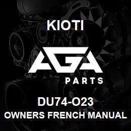 DU74-O23 Kioti OWNERS FRENCH MANUAL CK2510(3A165) DNR V | AGA Parts