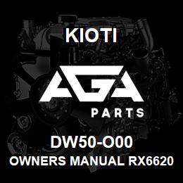 DW50-O00 Kioti OWNERS MANUAL RX6620-7320 DNR V | AGA Parts