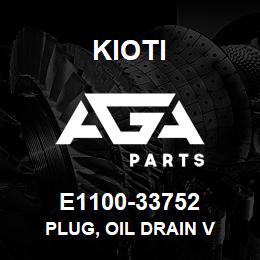 E1100-33752 Kioti PLUG, OIL DRAIN V | AGA Parts