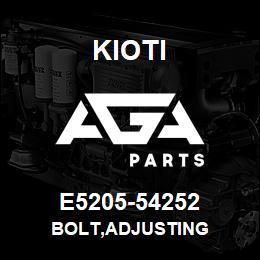 E5205-54252 Kioti BOLT,ADJUSTING | AGA Parts