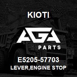 E5205-57703 Kioti LEVER,ENGINE STOP | AGA Parts