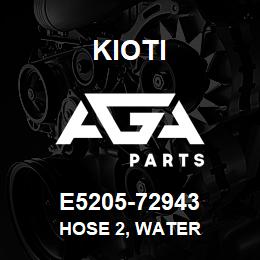 E5205-72943 Kioti HOSE 2, WATER | AGA Parts