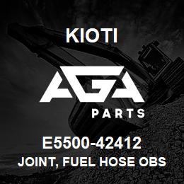 E5500-42412 Kioti JOINT, FUEL HOSE OBS V | AGA Parts