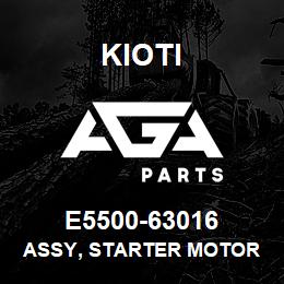 E5500-63016 Kioti ASSY, STARTER MOTOR V | AGA Parts