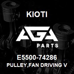 E5500-74286 Kioti PULLEY,FAN DRIVING V | AGA Parts